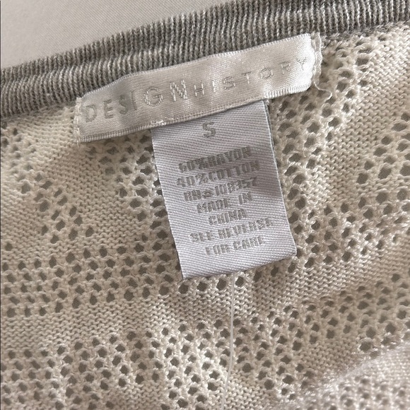 NWT Design History Gray Cardigan Sweater with 3/4 Sleeves - Picture 4 of 4